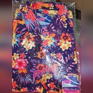 Retro Rifle "Bliss Vector" Button Down Large